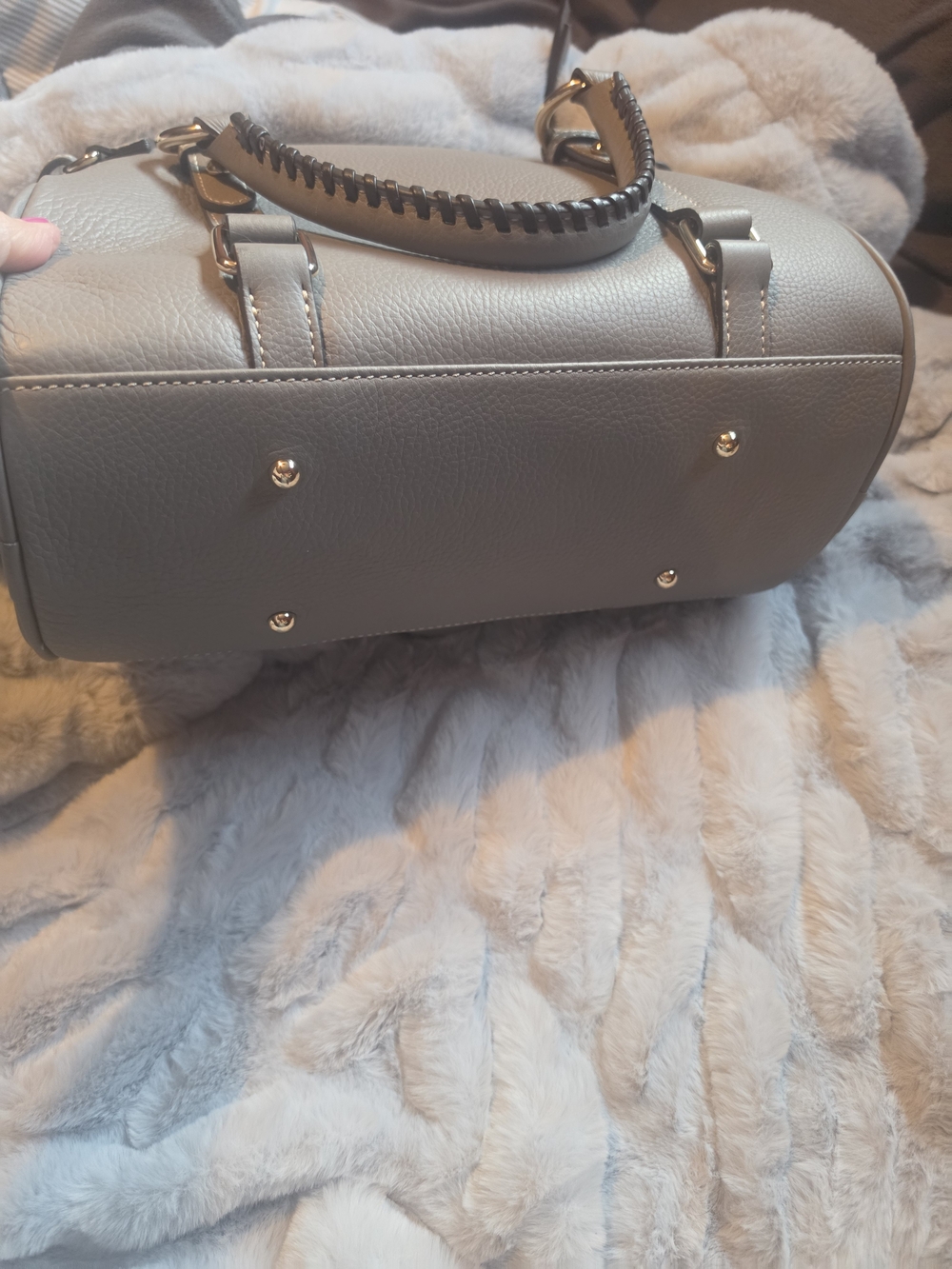 Dooney & Bourke Slate Sorrento Leather Satchel Bag - Picture 5 of 8